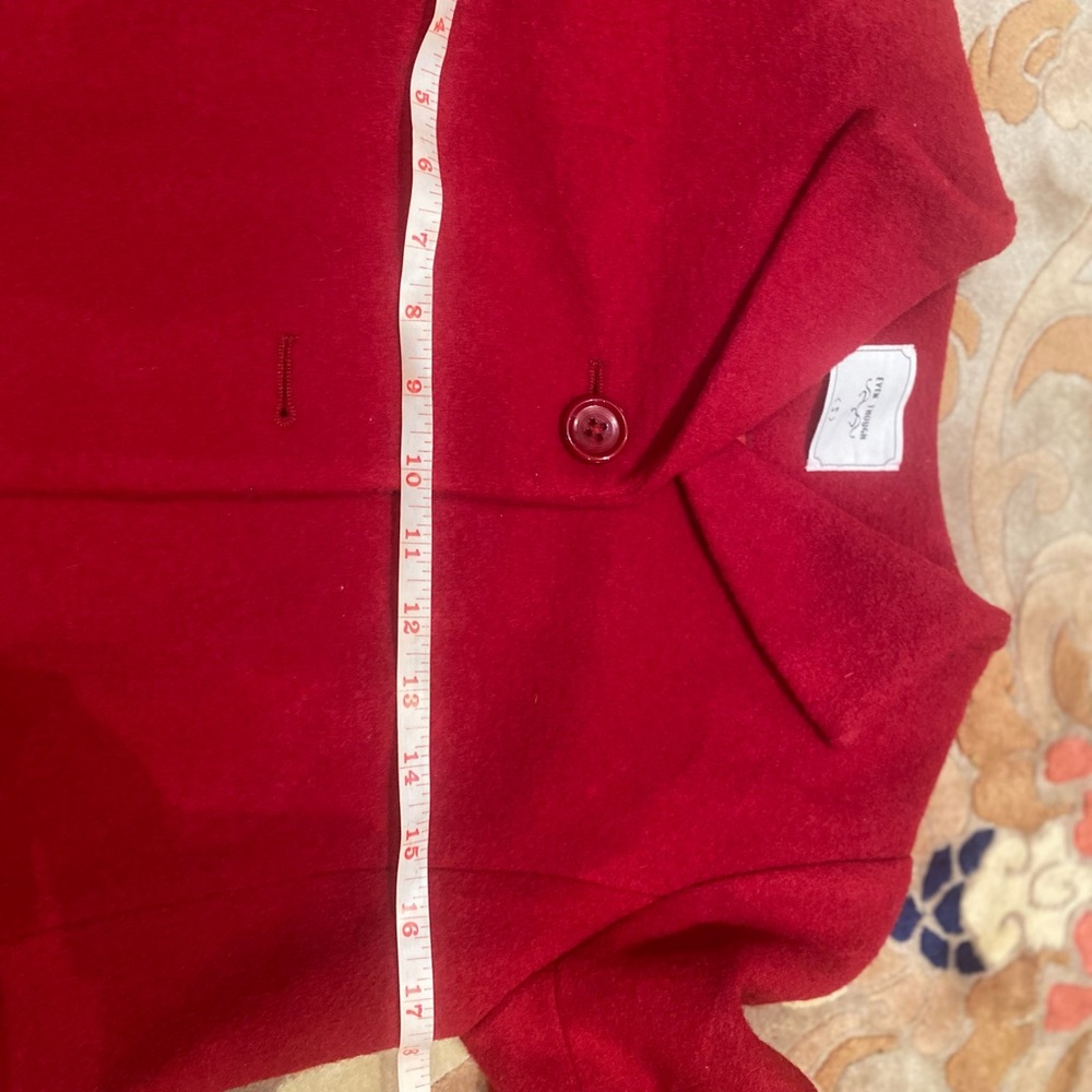 Red wool coat - Picture 8 of 14